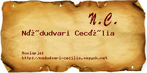 Nádudvari Cecília névjegykártya